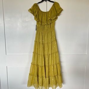 Green with gold detail XS Vince Camuto dress